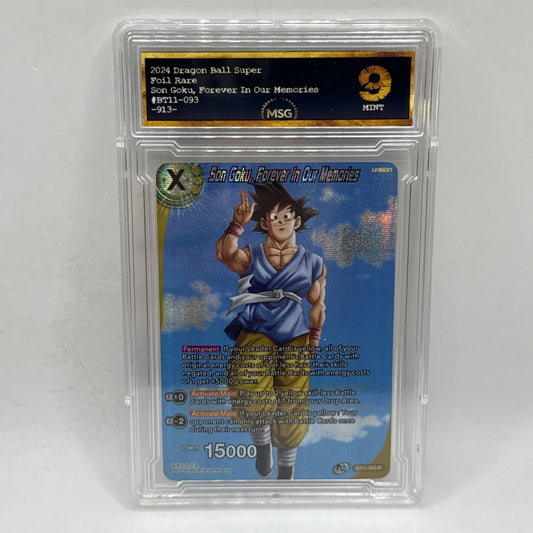 Son Goku Forever In Our Memories Dragon Ball Super Card Game Graded 9 Mint Card