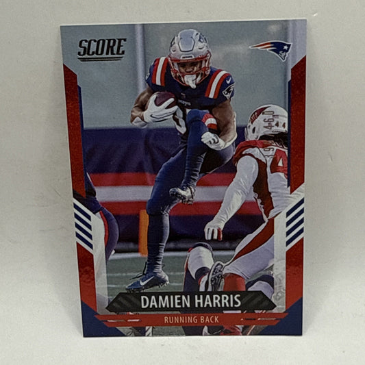 2021 Panini Score Damien Harris Red #37 SP /460 NFL Patriots Football Card