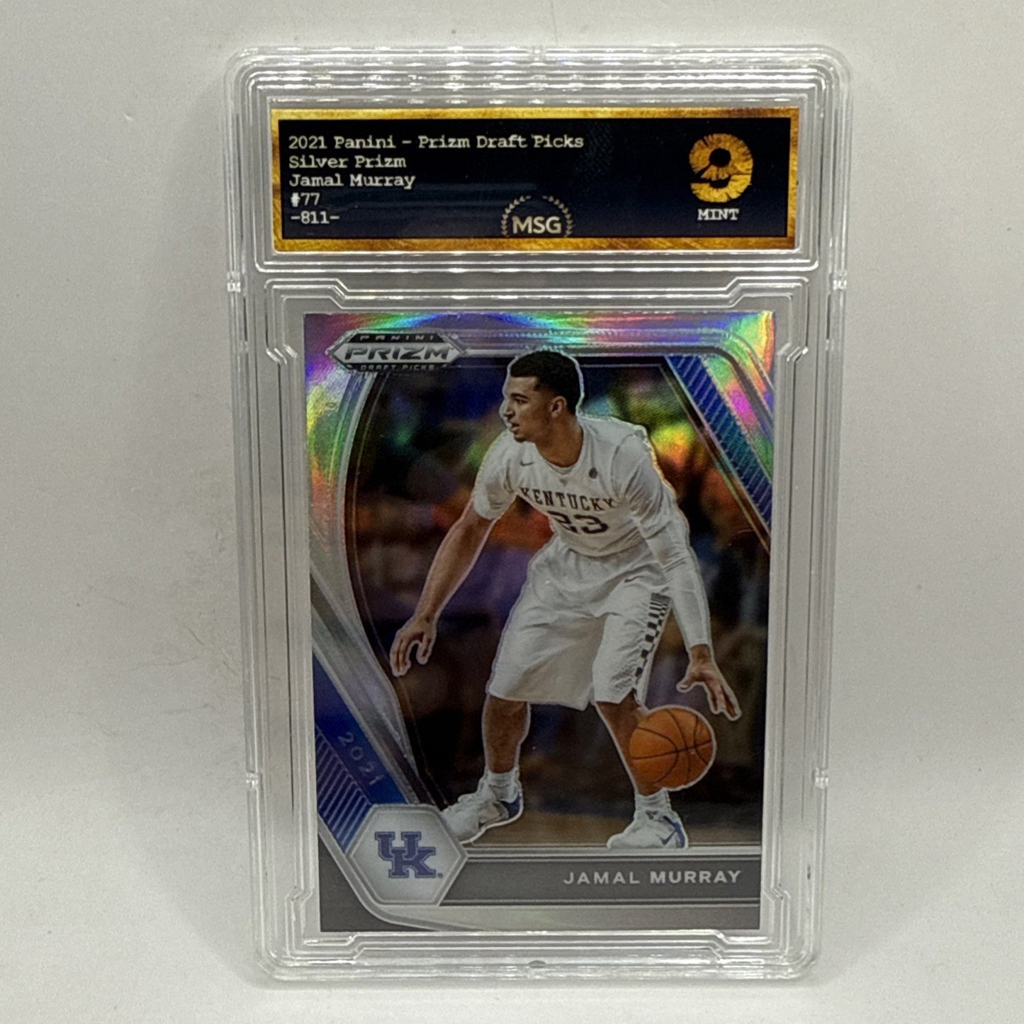 2021-22 Prizm Draft Picks Jamal Murray SILVER Prizm Nuggets Kentucky Graded 9