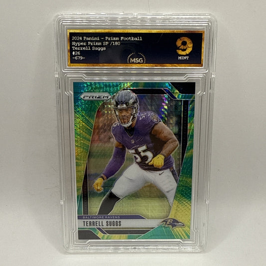 2024 Panini Prizm Football Terrell Suggs Hyper Prizm /180 SP Baltimore Ravens