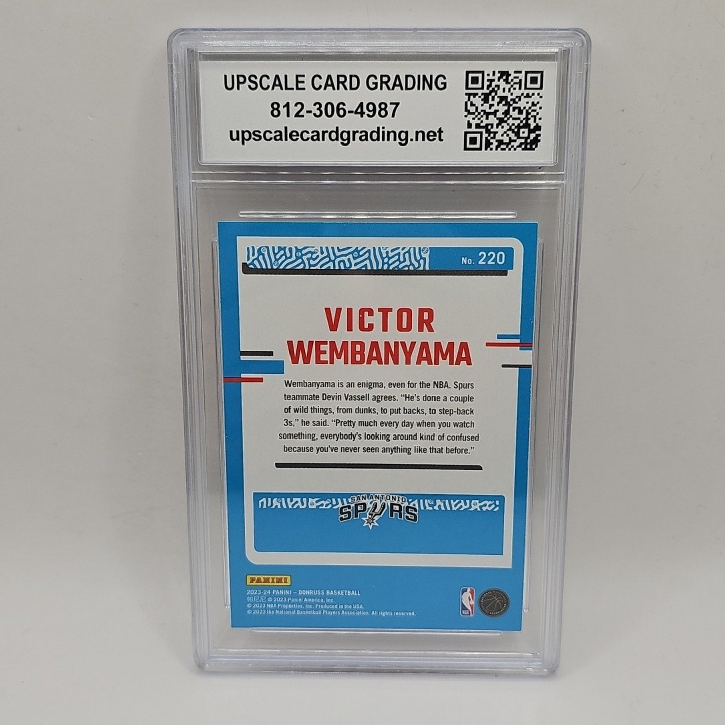 2023-24 Donruss Victor Wembanyama Rookie Rated Rookie #220 Spurs Graded 9.5 NBA