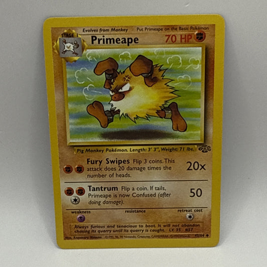 Pokemon TCG Jungle Primeape #43/64 Uncommon WoTC Vintage MP Card