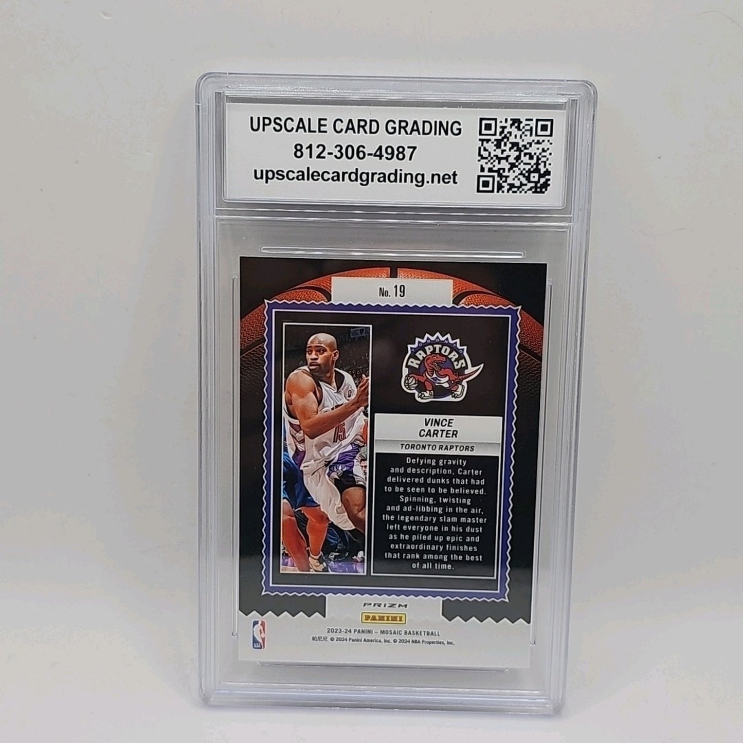 2023-24 Panini Mosaic #19 Vince Carter Jam Masters Silver Prizm Graded 10 NBA