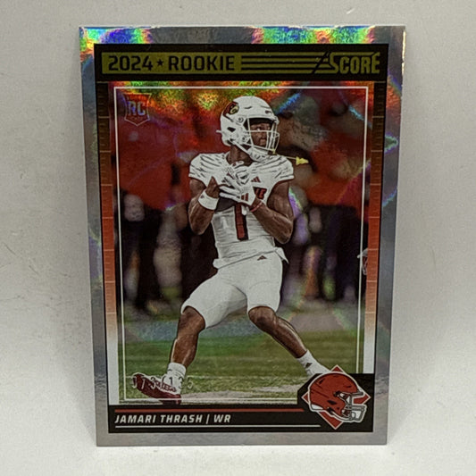2024 Score #382 Jamari Thrash RC Silver Chrome Numbered /135