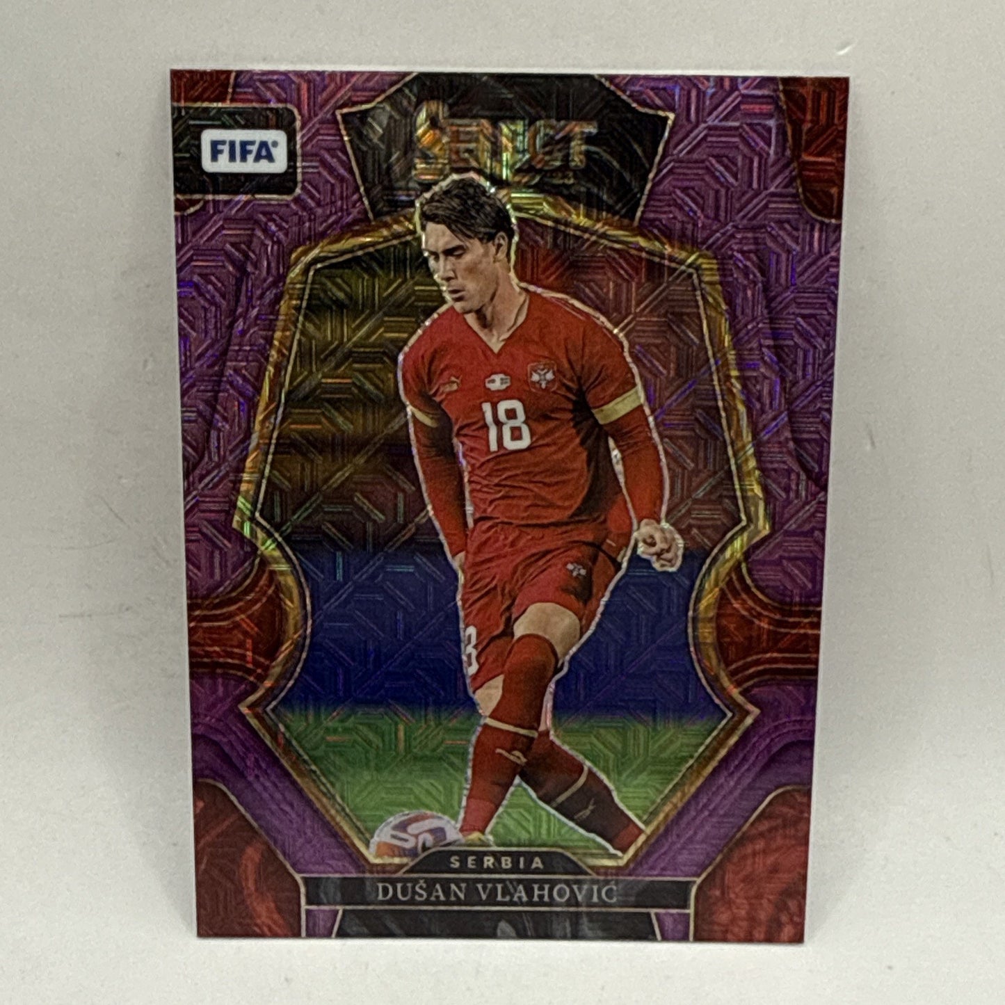2022-23 Select FIFA DUSAN VLAHOVIC Purple Mojo Mezzanine #172 Serbia