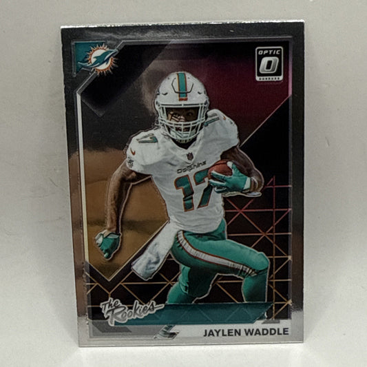 2021 Panini Donruss Optic The Rookies Jaylen Waddle RC Miami Dolphins TR-8