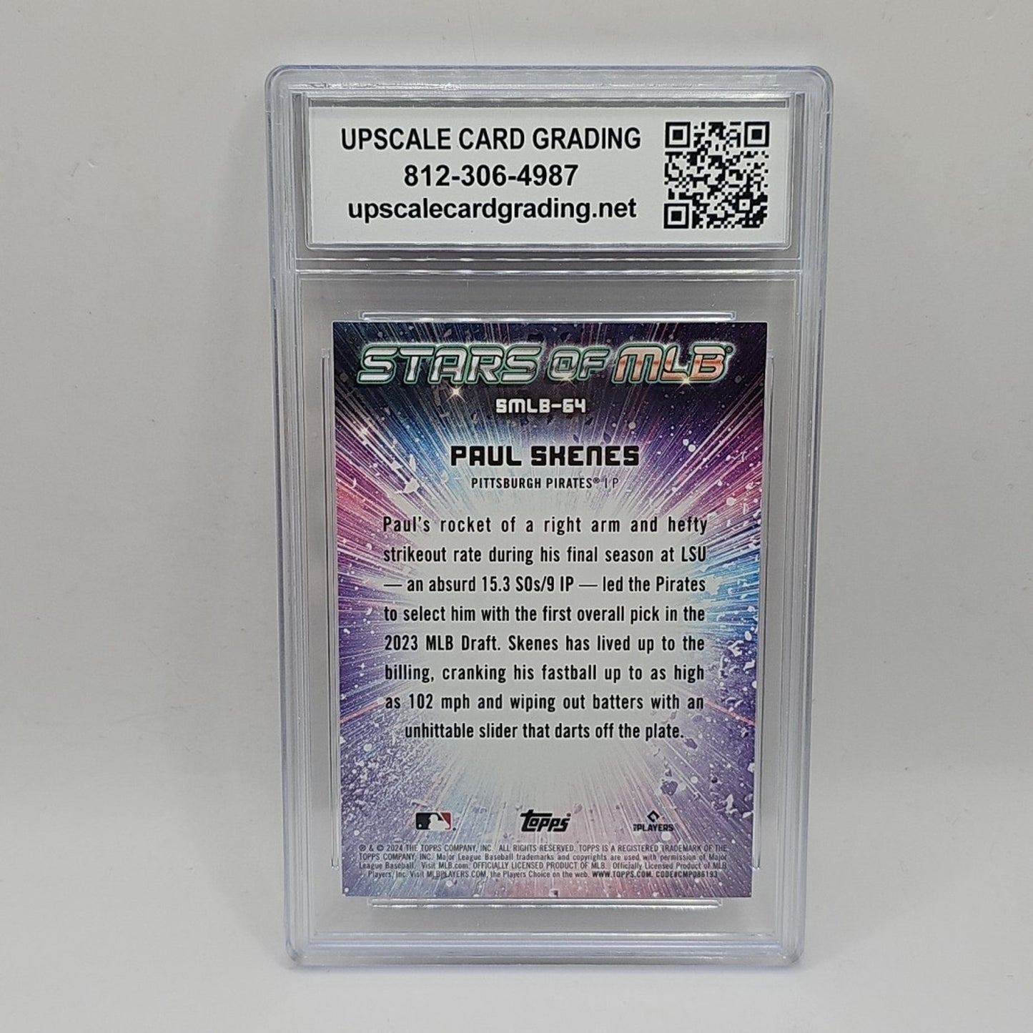 2024 Topps Update Series PAUL SKENES Stars of MLB RC #SMLB-64 Pirates Graded 10