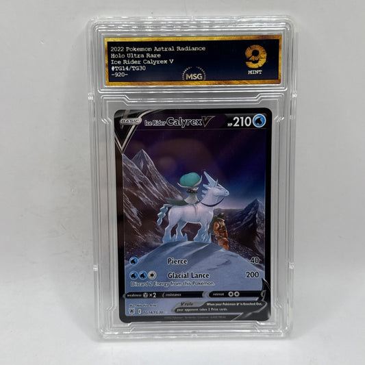 2022 Pokemon Astral Radiance # TG14 Full Art Ice Rider Calyrex V Graded 9 Mint