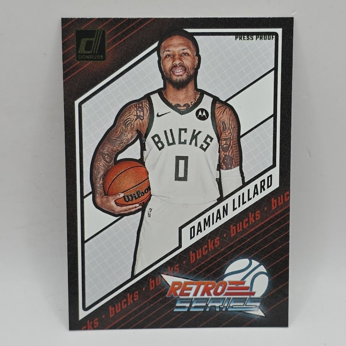 2023-24 Donruss DAMIAN LILLARD Retro Series Press Proof #19 Bucks