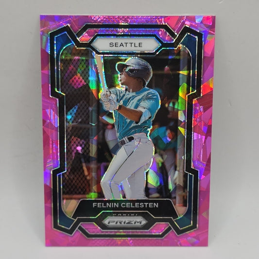 2024 Panini Prizm Pink Ice Felnin Celesten Seattle Mariners #299 MLB
