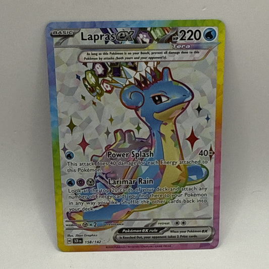 Lapras ex 158/142 Stellar Crown Ultra Rare Full Art Pokemon Tcg Card