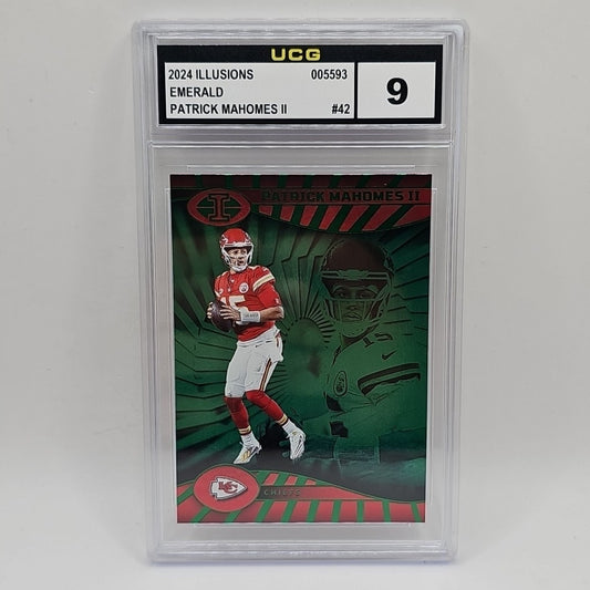 2024 Panini Illusions - Patrick Mahomes II #42 Trophy Collection Emerald