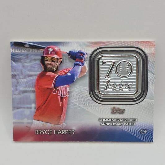 2021 Topps Update Bryce Harper 70th Anniversary Logo Patch #T70P-BH MLB Phillies