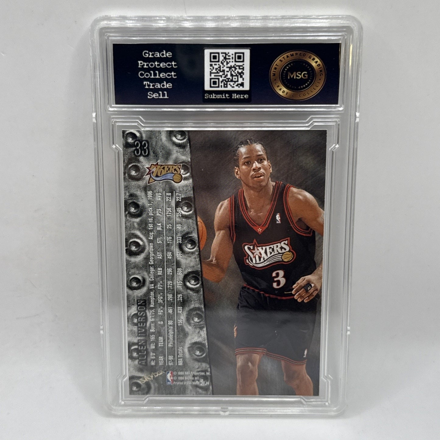 Allen Iverson - 1998-99 Metal Universe #33 Graded 6 - NBA Philadelphia 76ers