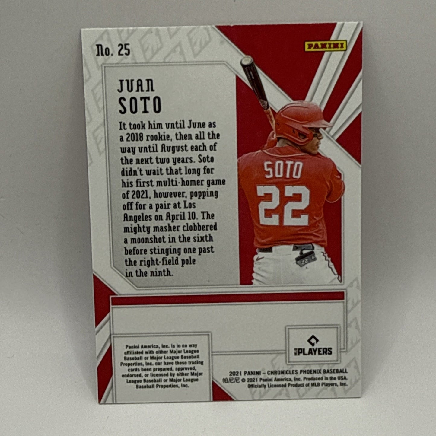 2021 Panini Chronicles Phoenix #26 Juan Soto BUILDING BLOCKS PRIZM MLB