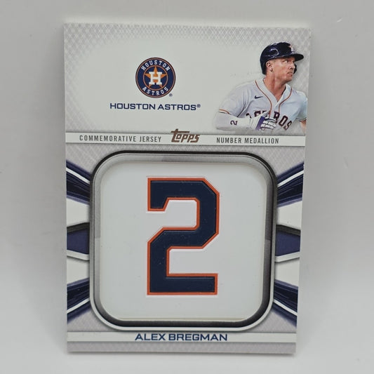 Alex Bregman Commemorative Jersey Number Medallion 2022 Topps MLB Astros Thick