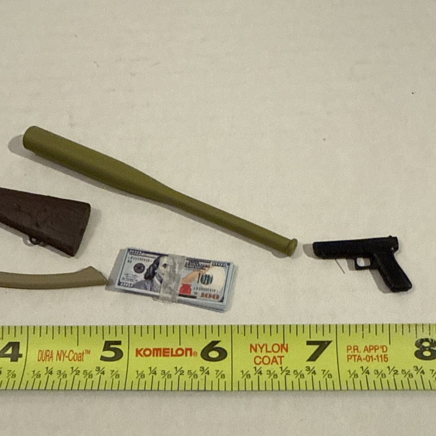 Lot Of Toy Action Figure Weapons - Mini Gun Accessories - Play Set - Play Money