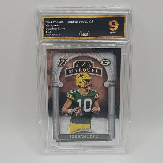 2024 Panini Zenith - Z Marquee Jordan Love #23 Green Bay Packers Graded 9 Mint