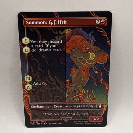 Summon: G.F. Ifrit (Borderless) #369 (LP) Final Fantasy Magic MTG Card