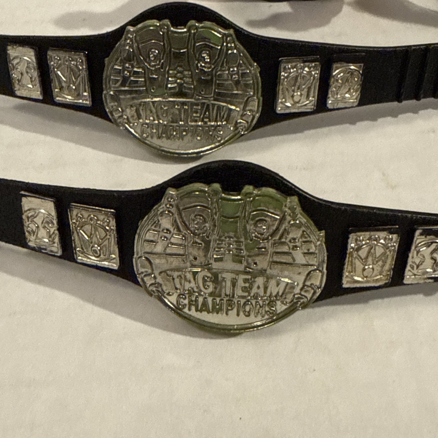 WWE Tag Team Championship Title Belt Set lot Of Action Figure Accessories TNA