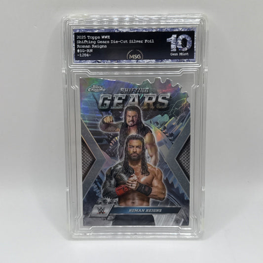 2025 Topps Chrome WWE | SHIFTING GEARS DIE-CUT INSERT #SG-RN | ROMAN REIGNS