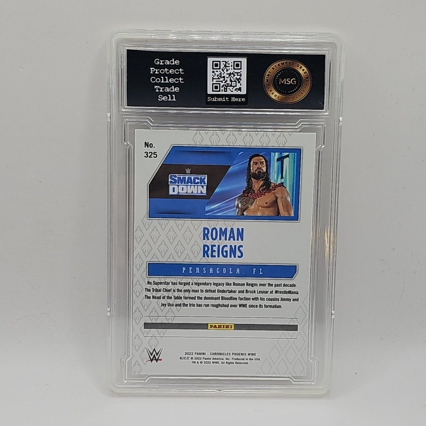 2022 Panini Chronicles WWE Silver #325 Roman Reigns Phoenix Graded 9 Mint