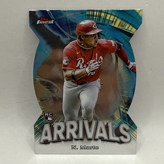 Noelvi Marte 2024 Topps Finest Rookie RC Die Cut Arrivals Cincinnati Reds MLB