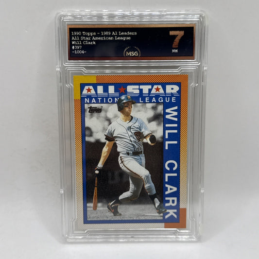 1990 Topps #397 Will Clark All Star San Fransisco Giants Graded 7 MLB Card