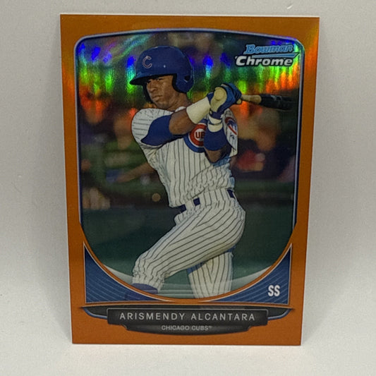 ARISMENDY ALCANTARA 2013 BOWMAN CHROME #BCP21 ROOKIE ORANGE REFRACTOR /25 MLB