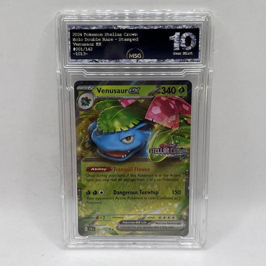 Pokémon TCG Venusaur EX Scarlet & Violet Stamped Promo 001/142 Graded 10 Gem