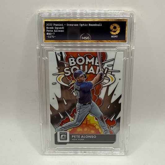 2022 Donruss Optic Pete Alonso Mets Bomb Squad BS-7 Graded 9 Mint MLB New York