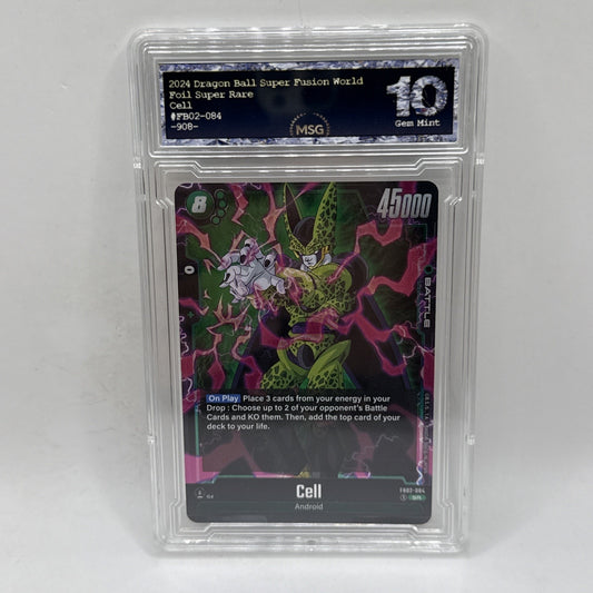 2024 DBS FUSION WORLD CELL #FB02-084 Graded 10 Dragon Ball Z Foil Super Rare