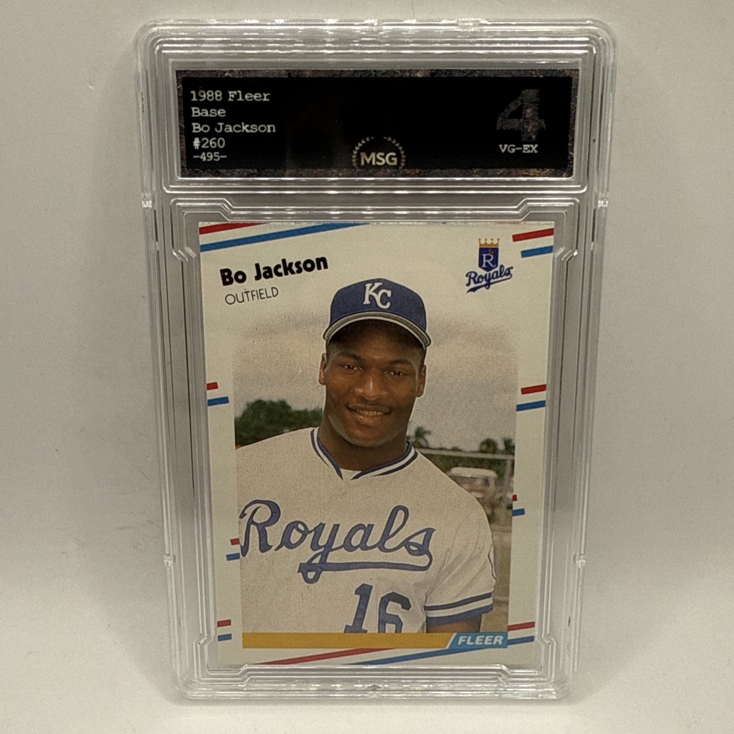 1988 Fleer Baseball Bo Jackson #260 Royals MLB Graded 4 Vintage Card