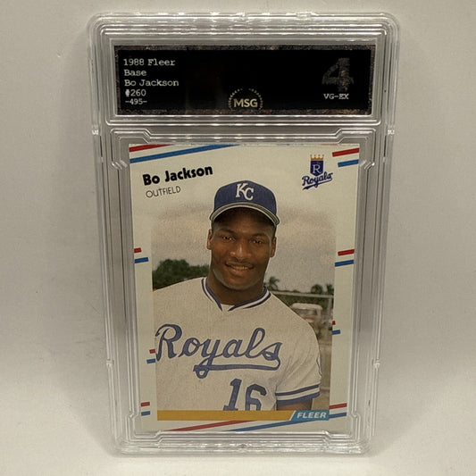 1988 Fleer Baseball Bo Jackson #260 Royals MLB Graded 4 Vintage Card