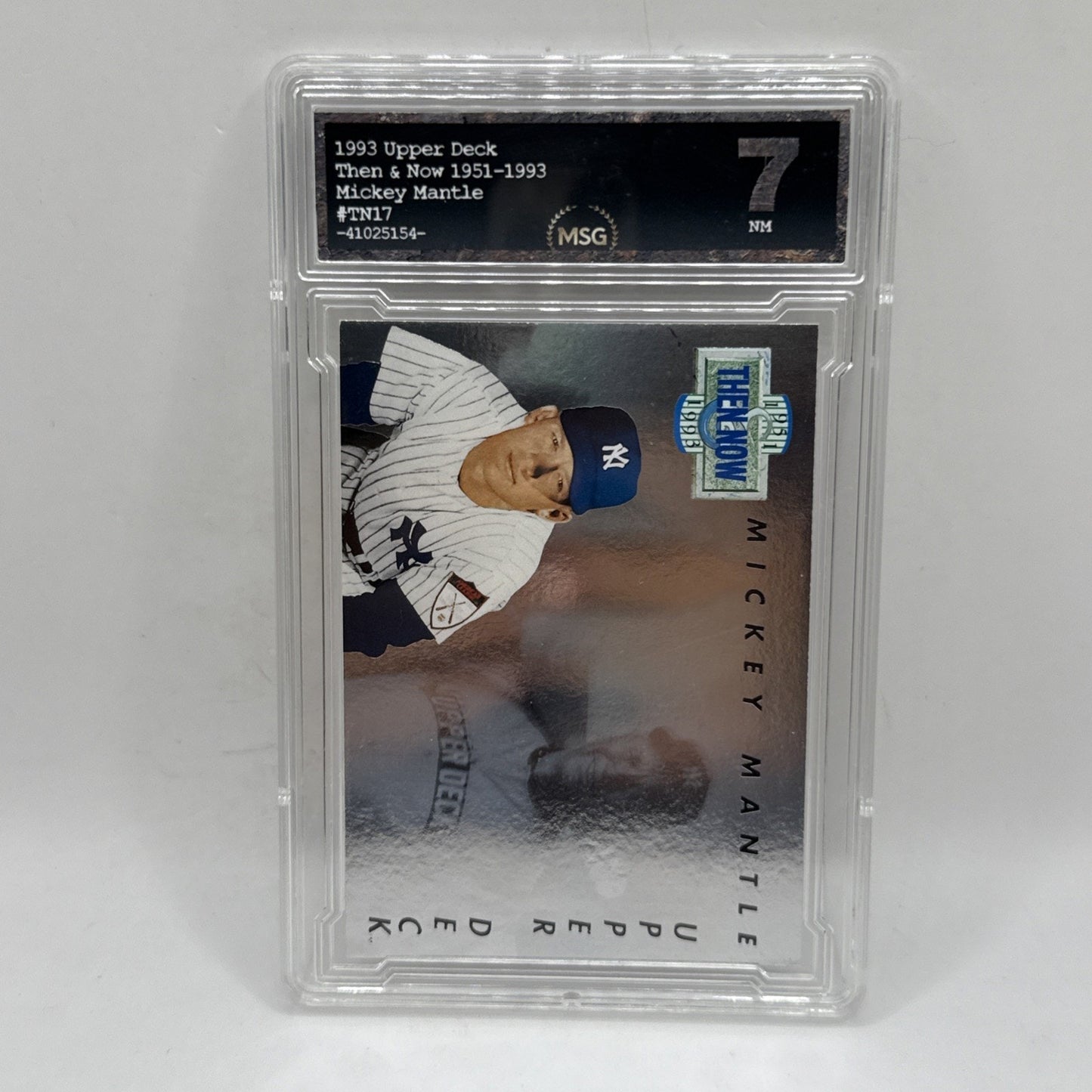 1993 Upper Deck Mickey Mantle #TN17 Baseball Card Graded 7 NM MLB Yankees Card