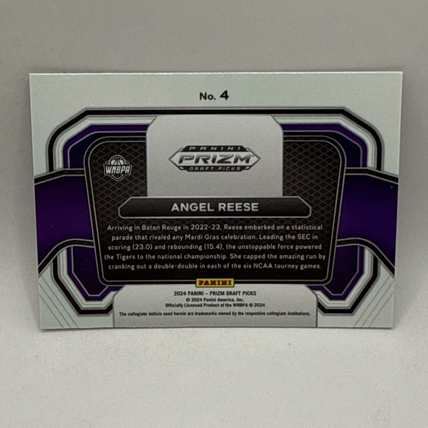 2024 Panini Prizm Draft Picks - Campus Legends Angel Reese #4 (RC)