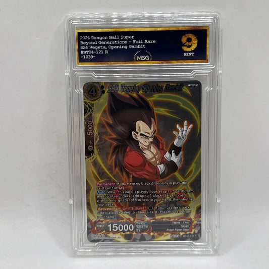 SS4 Vegeta, Opening Gambit 121 R Rare Dragon Ball Beyond Graded 9 Mint