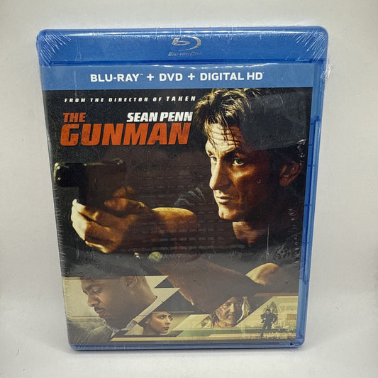 The Gunman (Blu-Ray + DVD + Digital, 2015) 2-Disc Set Sean Penn *Factory Sealed*