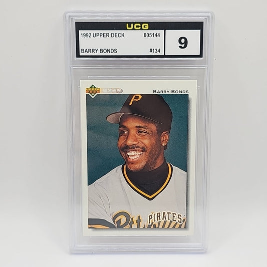 Barry Bonds 1992 Upper Deck #134 Pirates Baseball Card Graded 9 MLB Card