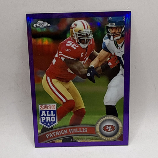 2011 Topps Chrome #27 Patrick Willis Purple Refractors #/499 San Francisco 49ers