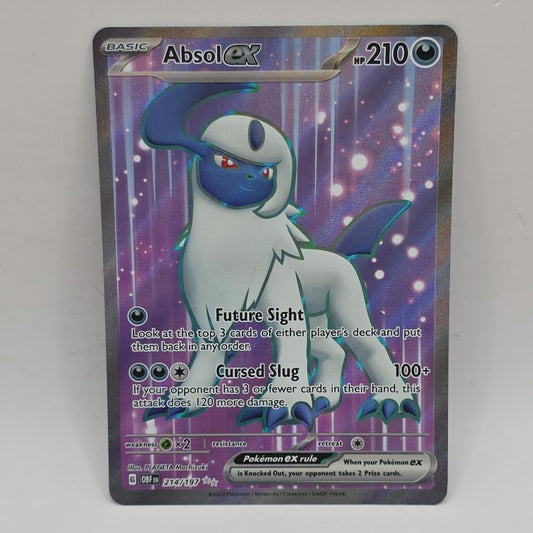 Absol EX | 214/197 | Obsidian Flames | Ultra Rare Holo | Pokémon Card