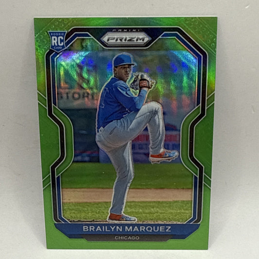 2021 Panini Prizm Lime Green Prizm /125 Brailyn Marquez #12 Rookie RC