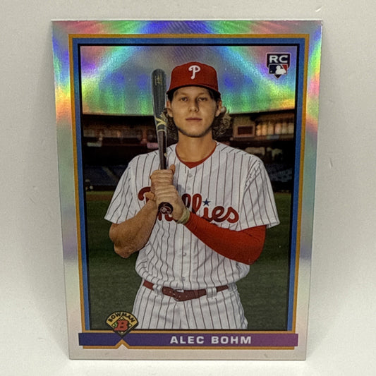 Alec Bohm Rookie 1991 Insert Refractor 2021 Bowman Chrome Baseball #91B-AB