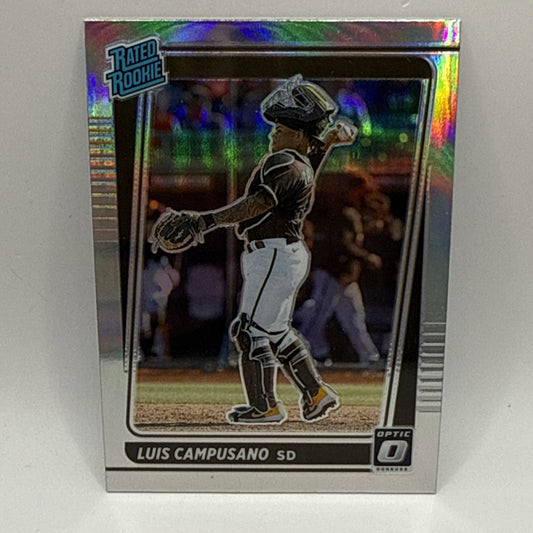 2021 Donruss Optic Luis Campusano Rated Rookie Prizm Holo #66 San Diego Padres