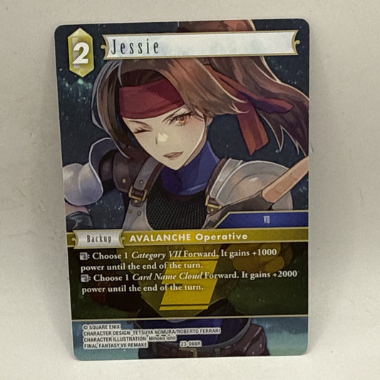 Jessie Final Fantasy VII TCG Trading Card Game Japan Japanese Rare
