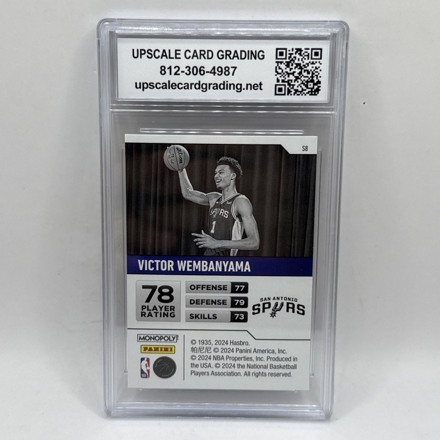 2023-2024 Prizm Monopoly Victor Wembanyama Starter Pack Rookie RC Spurs Graded 9