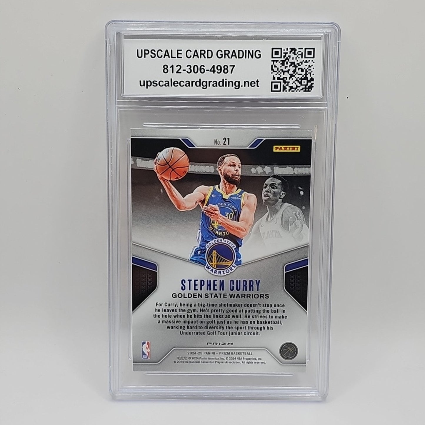 2024 Panini Prizm Dominance Silver Stephen Curry NBA Warriors #21 Graded 10