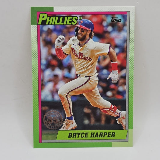 2025 Topps Series 1 Bryce Harper 35th Anniversary 1990 #T90-15 Phillies
