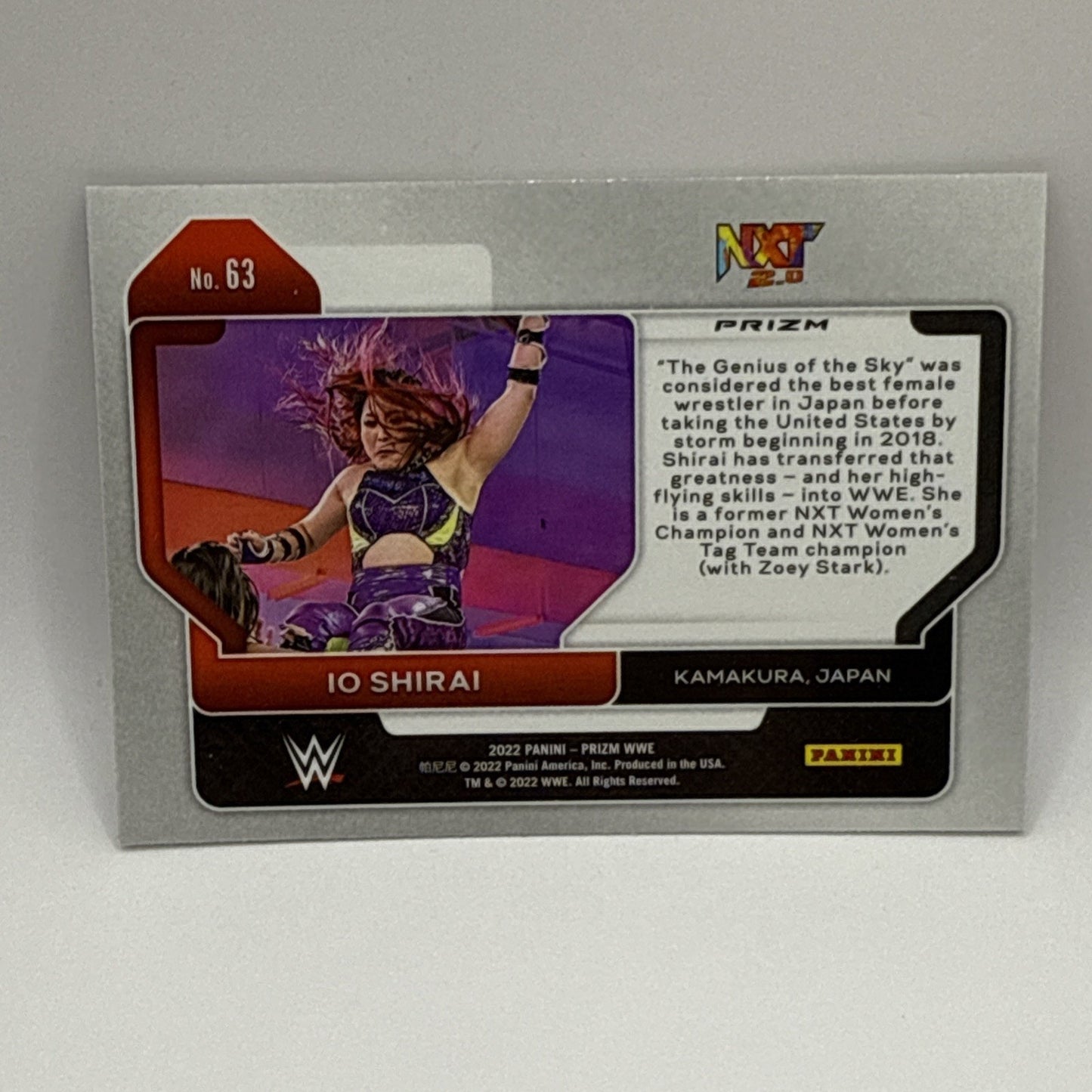 2022 Panini Prizm WWE Wrestling HYPER Parallel #63 Io Shirai - NXT 2.0