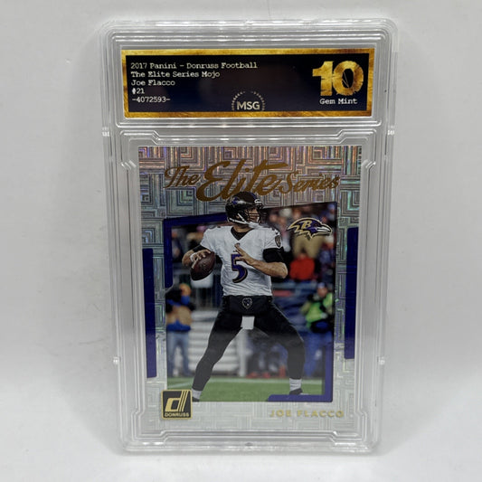 JOE FLACCO 2017 Panini Donruss The Elite Series #21 BALTIMORE RAVENS GRADED 10